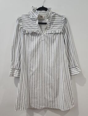Celine Striped Ruffle Dresss